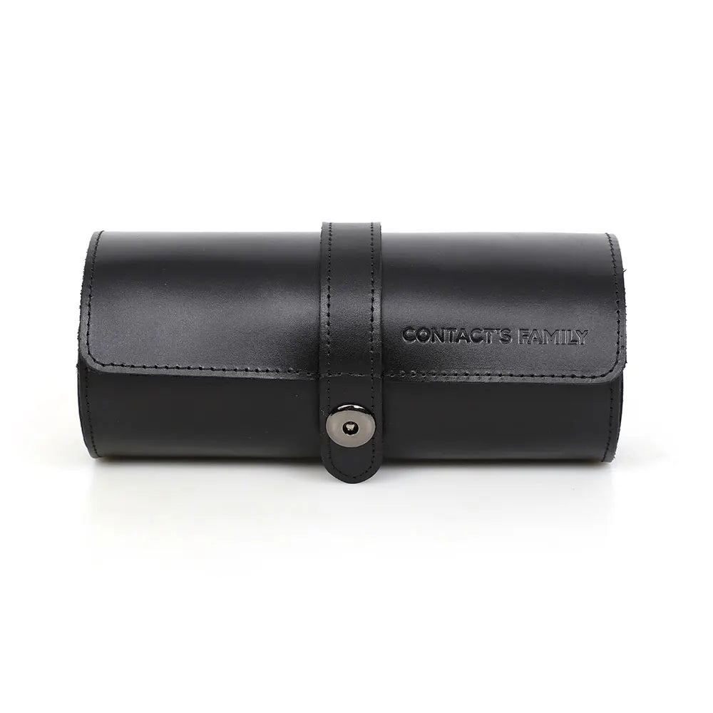 Handmade Leather Watch Roll Organizer - 3 Slots Travel Case for Men and Women