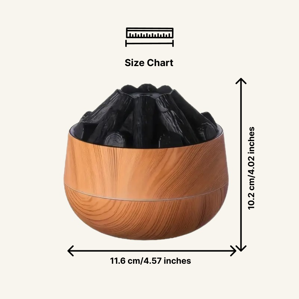 Portable Charcoal Humidifier - 300ML USB Desktop Humidifier for Home & Office