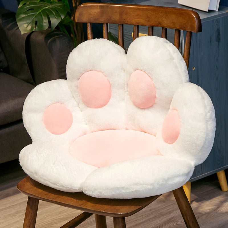 Bear Paw Plush Cushion – Cartoon Stuffed Animal Seat Pillow for Girls’ Home Decor
