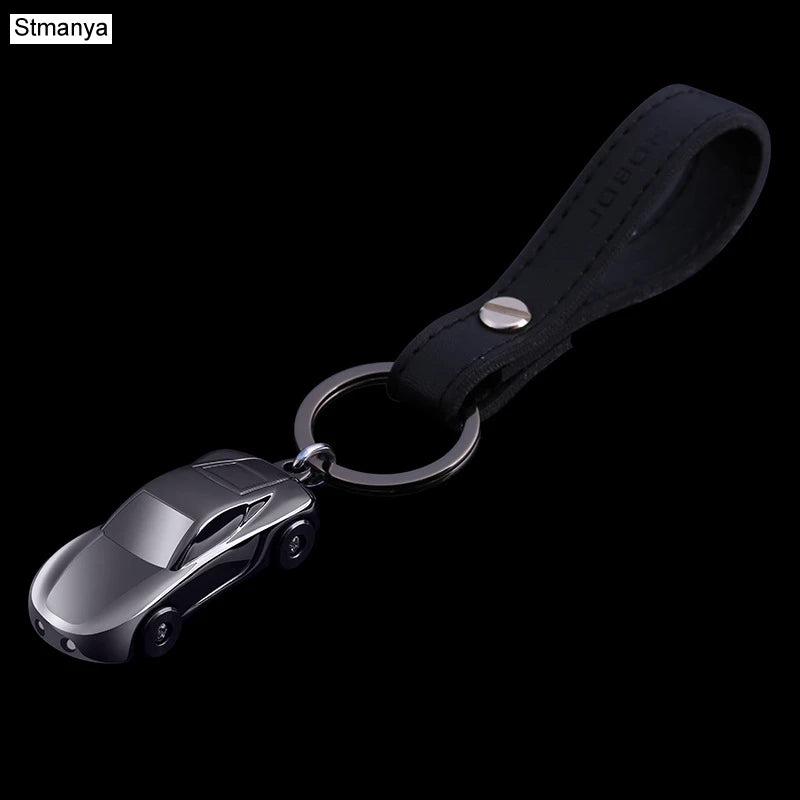 High-Quality Metal Car Keychain – Zinc Alloy Key Holder with Gift Box for Men and Couples