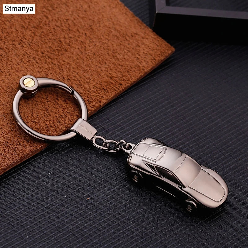 High-Quality Metal Car Keychain – Zinc Alloy Key Holder with Gift Box for Men and Couples