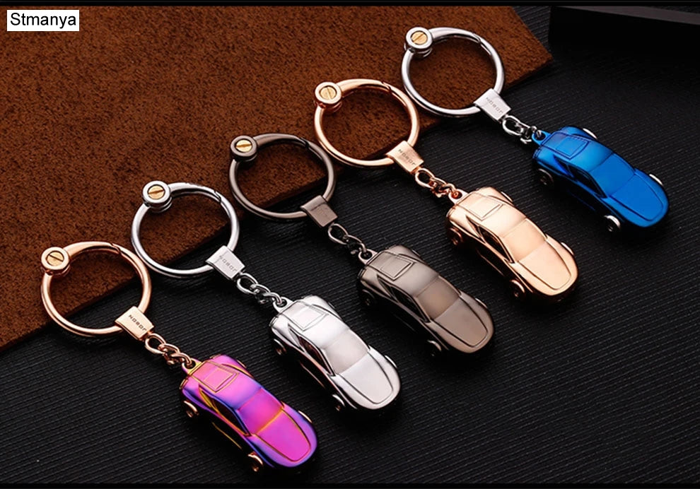 High-Quality Metal Car Keychain – Zinc Alloy Key Holder with Gift Box for Men and Couples