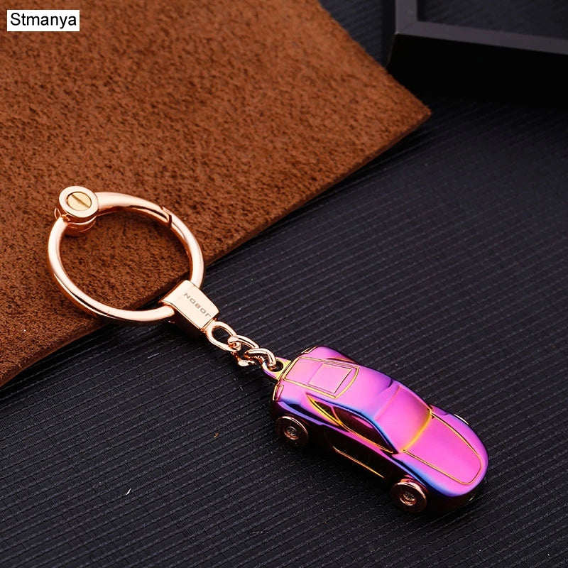 High-Quality Metal Car Keychain – Zinc Alloy Key Holder with Gift Box for Men and Couples