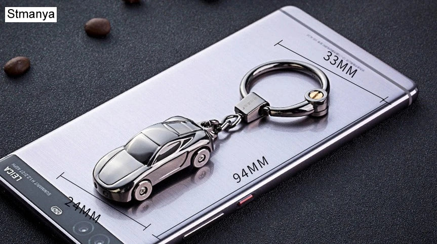 High-Quality Metal Car Keychain – Zinc Alloy Key Holder with Gift Box for Men and Couples