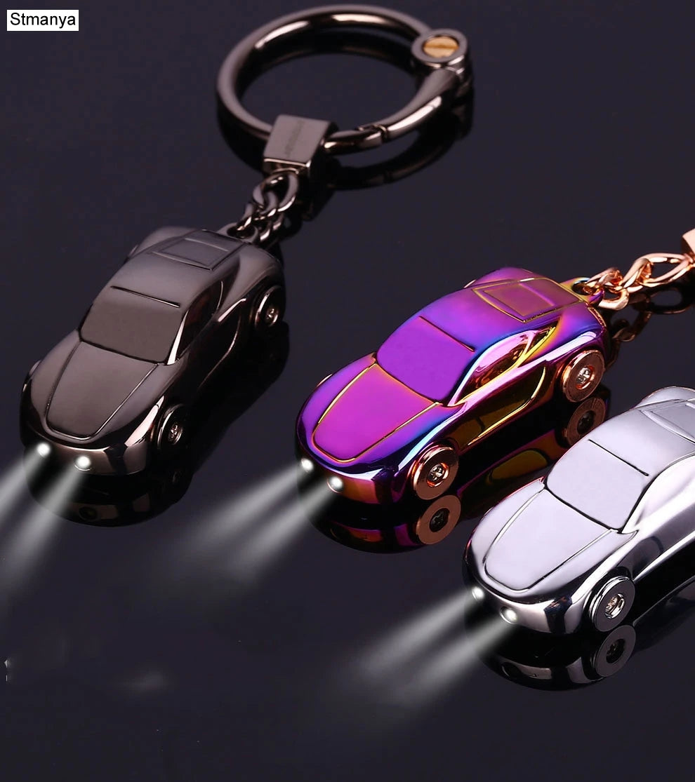 High-Quality Metal Car Keychain – Zinc Alloy Key Holder with Gift Box for Men and Couples