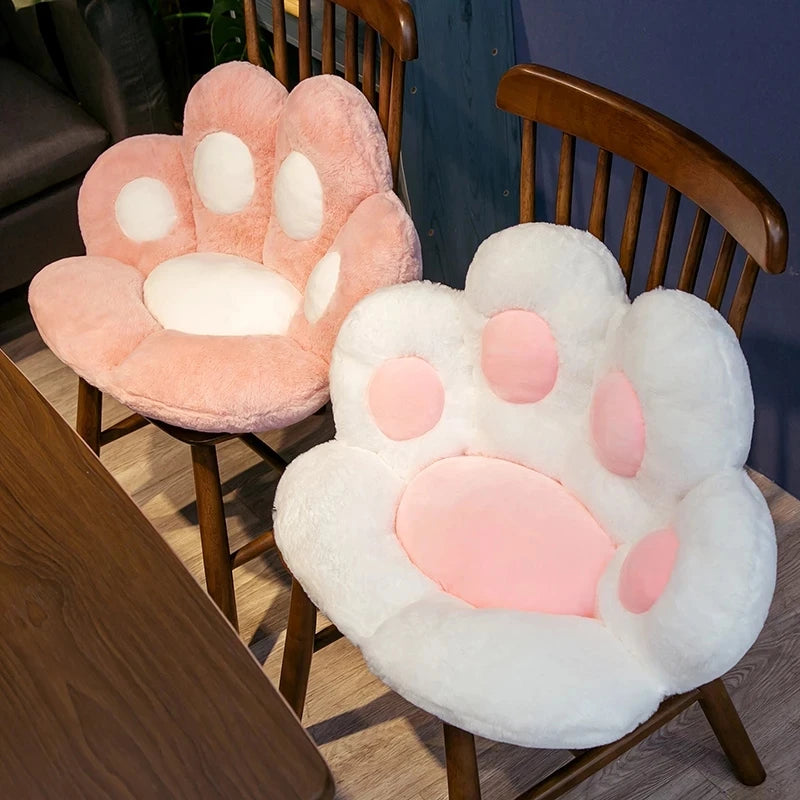 Bear Paw Plush Cushion – Cartoon Stuffed Animal Seat Pillow for Girls’ Home Decor
