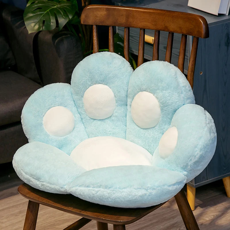 Bear Paw Plush Cushion – Cartoon Stuffed Animal Seat Pillow for Girls’ Home Decor