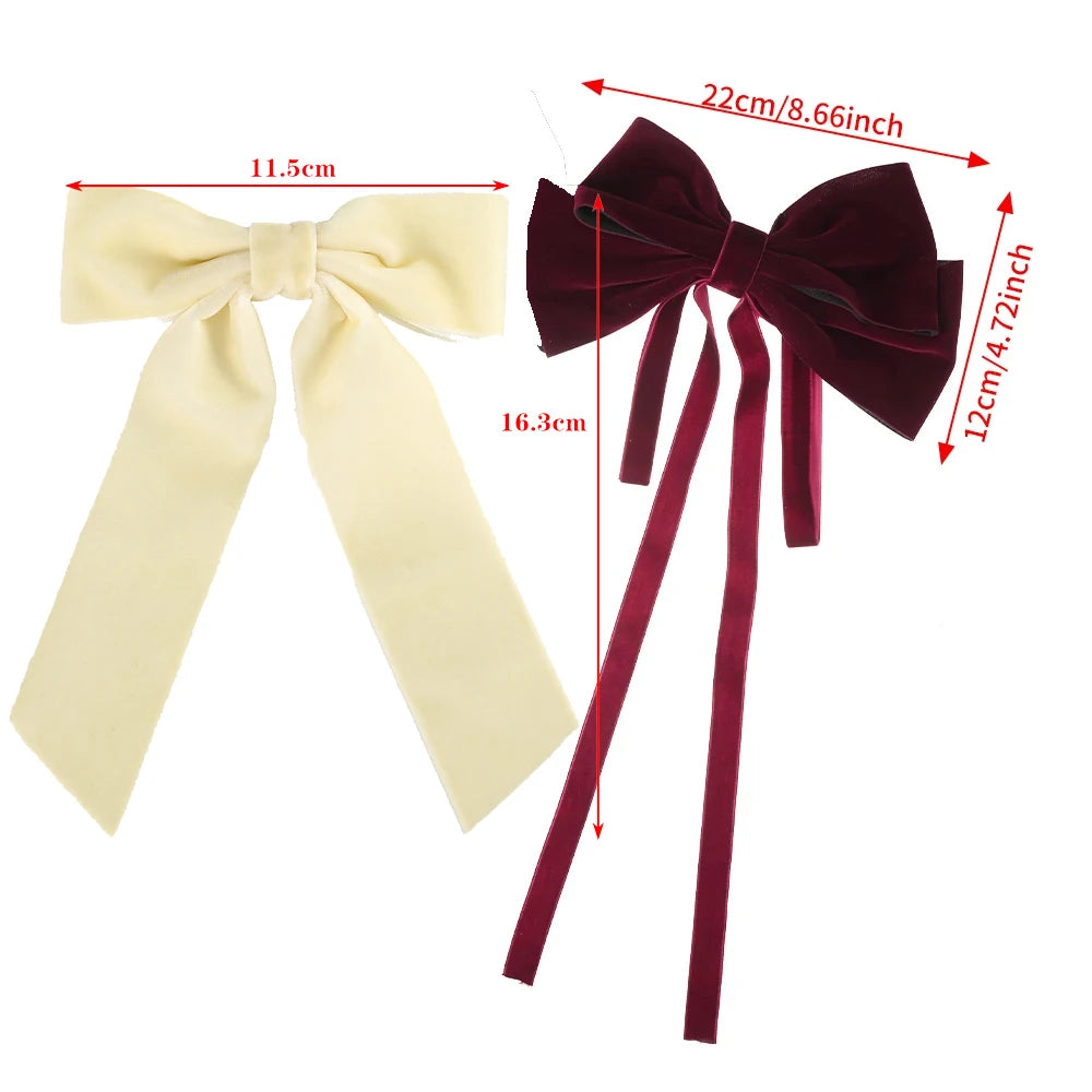 Velvet Bow Hair Clips – Elegant Barrettes for Women & Girls, Fashion Ribbon Hair Accessories