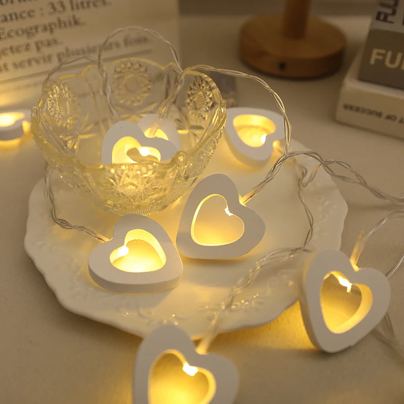 10 LED Love Heart String Lights Valentine's Day Decoration Garland Led Fairy Lights