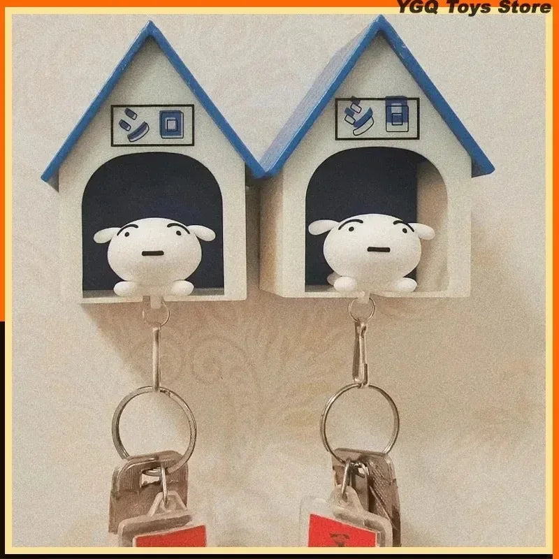 Crayon Shin-chan Kawaii Keychain – Cute Dog Key Hanger and Cartoon Movie Pendant for Kids