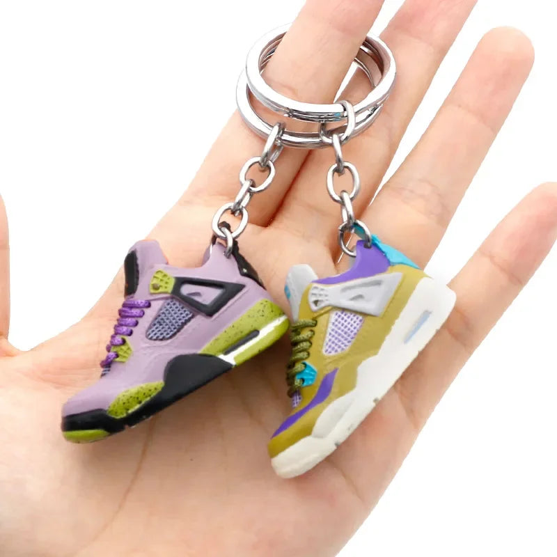 AJ4 3D Sneaker Keychain – Mini Shoe Pendant for Bags and Gifts for Kids