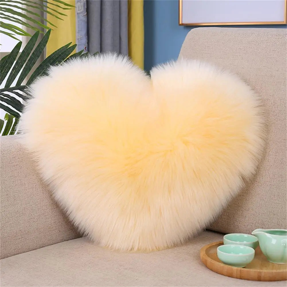 Heart-Shaped Decorative Pillow Cover – Soft, Reusable Cushion Cover with Invisible Zipper