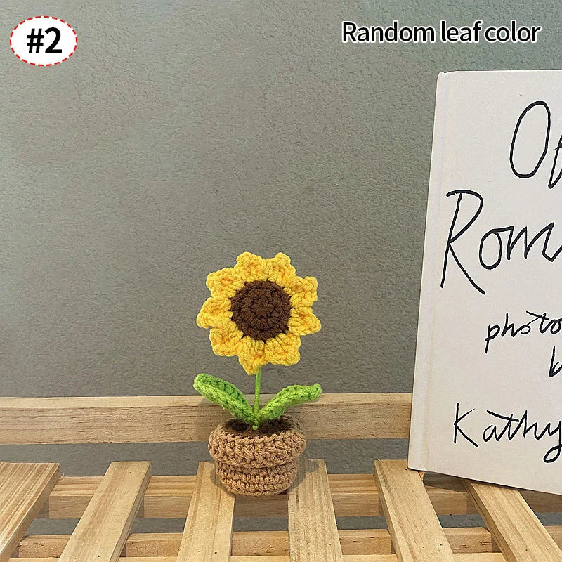 Hand-Knitted Flower Bouquet Crochet Flower - Home Decoration