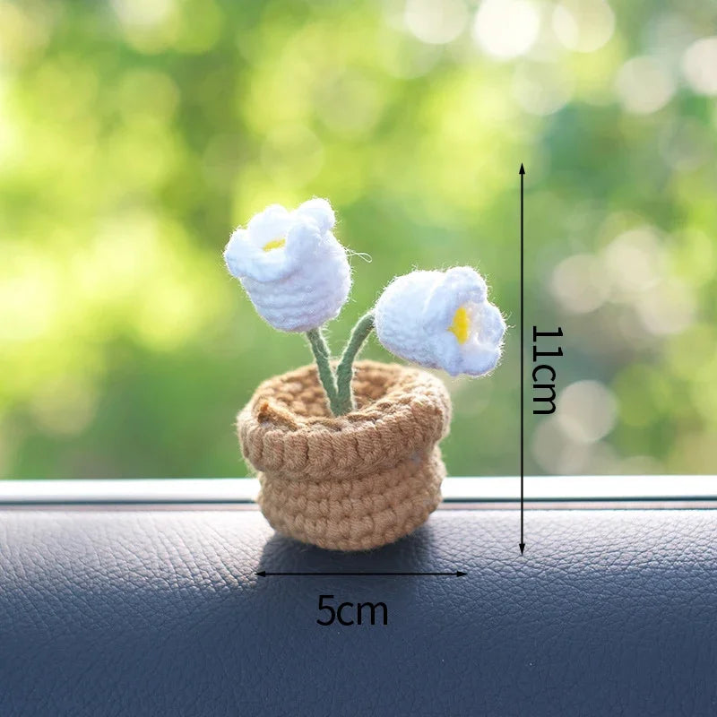 Hand-Knitted Sunflower Crochet Flower - Home Decoration