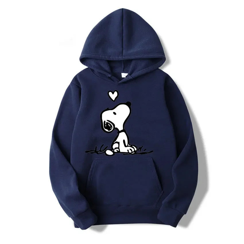 Cartoon Snoopy Hoodie – Women’s Casual Loose Fit Sweatshirt