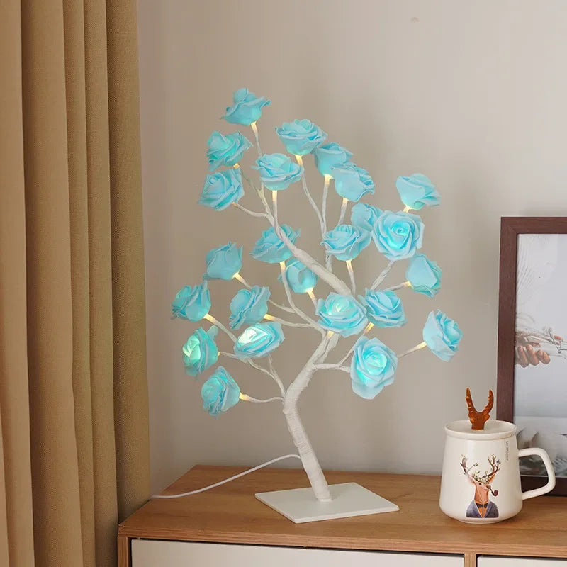 24 LED Rose Lamp – Decorative Rose Light Tree for Weddings, Mother’s Day, Valentine’s Day, and Gifts