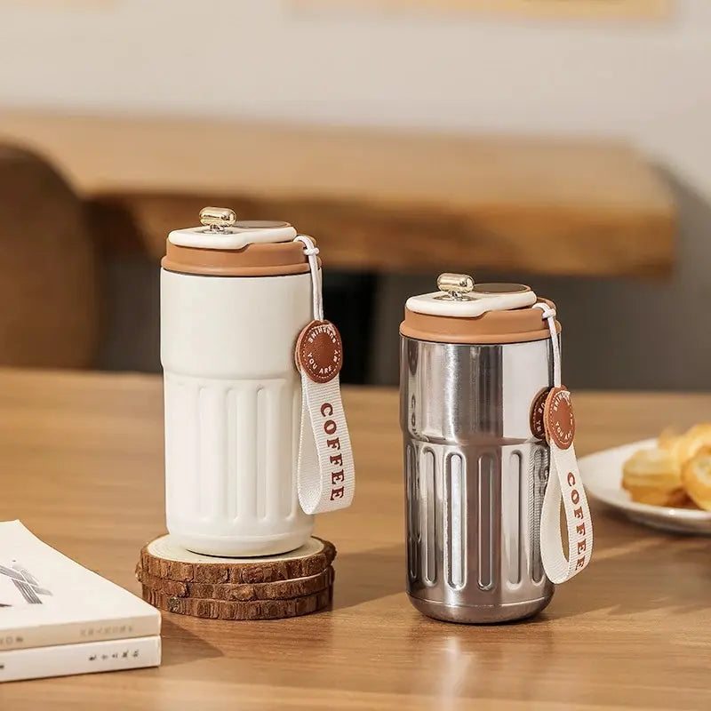 Smart Display Temperature Thermos Bottle - 450ml 316 Stainless Steel Vacuum Insulated Thermal Mug for Office, Travel, & Outdoor Use
