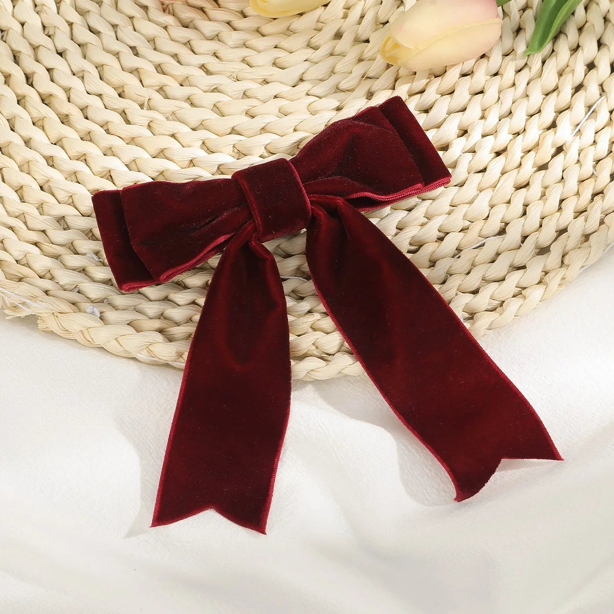 Velvet Bow Hair Clips – Elegant Barrettes for Women & Girls, Fashion Ribbon Hair Accessories