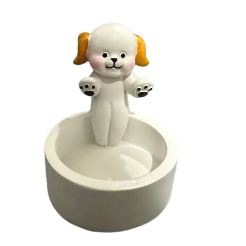 Cute Kitten Candle Holder – Creative Aromatherapy Candlestick for Home Decor