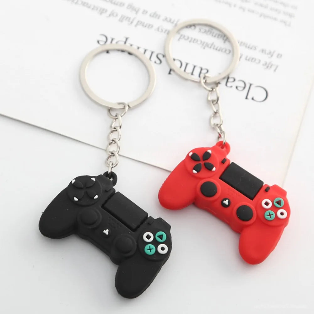 Video Game Handle Keyring for Men Mini Joystick Model Keychain For Men Women Simulation Control Handle Key Ring