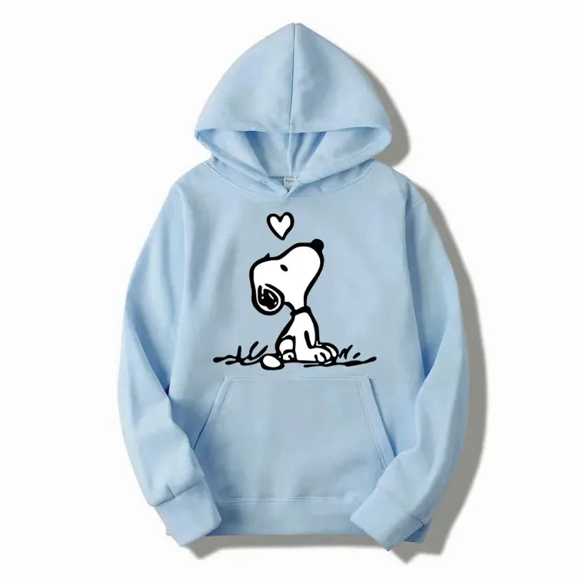 Cartoon Snoopy Hoodie – Women’s Casual Loose Fit Sweatshirt