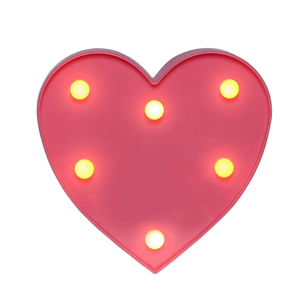 Luminous Alphabet & Number LED Lamp – Decorative Night Light for Birthdays, Weddings, Valentine’s Day, and Parties