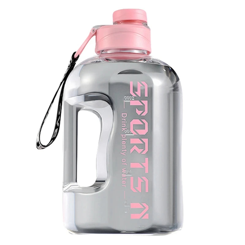 1.7L/2.7L Sports Water Bottle with Rope - Large Capacity Portable Fitness Water Kettle for Gym, Cycling, and Camping