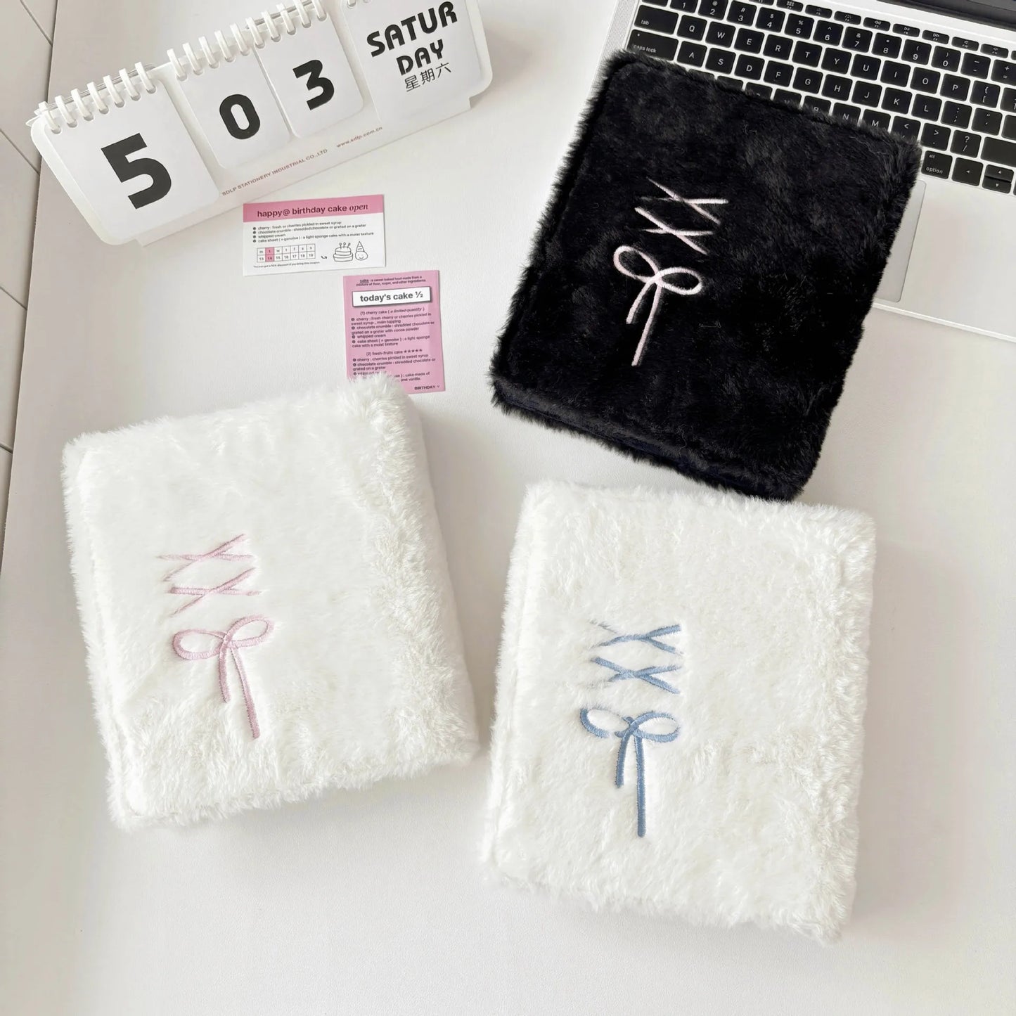 Cute A6 Binder Photo Album – Embroidery Bow Photocard Holder Book