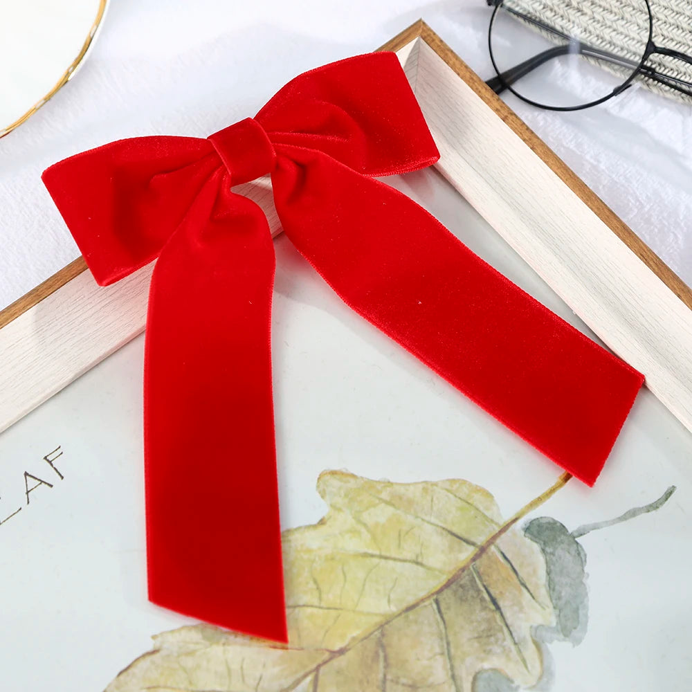 Velvet Bow Hair Clips – Elegant Barrettes for Women & Girls, Fashion Ribbon Hair Accessories