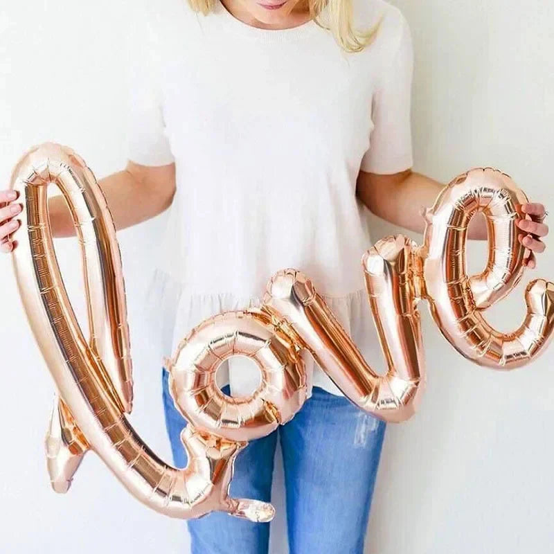 LOVE Letter Foil Balloon Wedding Valentine's Day Anniversary Birthday Party Decoration Photo Props Air Globos Supplie