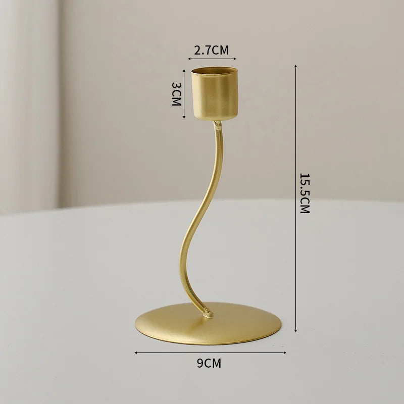 Simple Nordic Candlestick Ornament – Modern Candle Holder for Dining Room