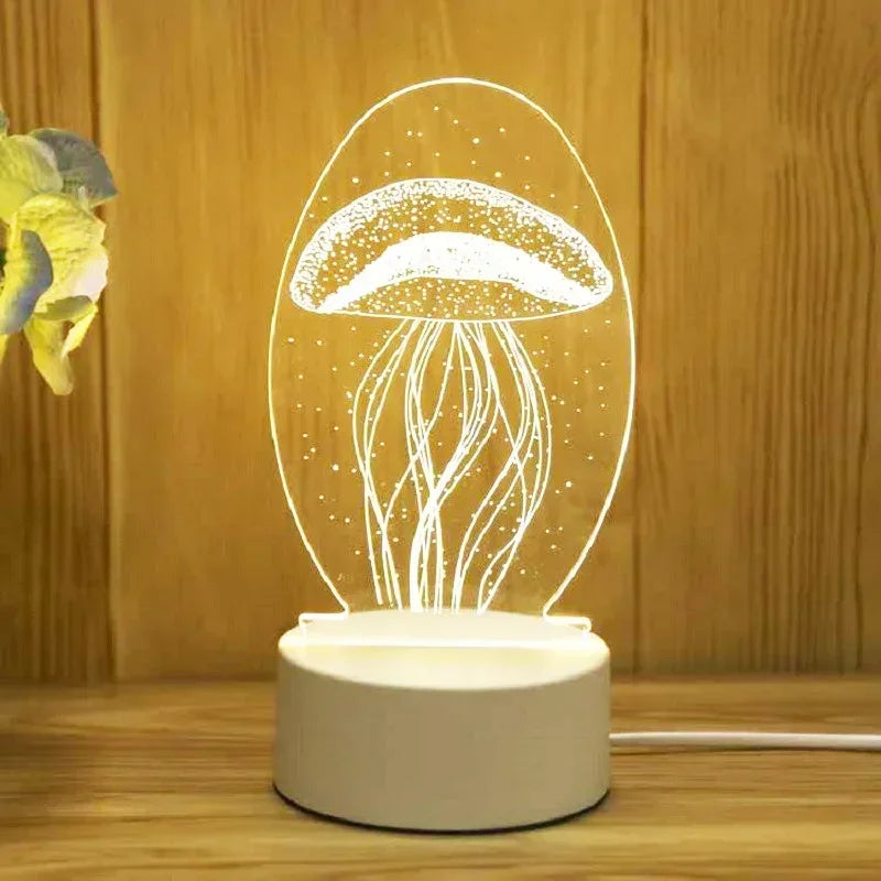 Romantic Love 3D Acrylic LED Lamp – Night Light for Home, Parties, and Valentine’s Day Decor