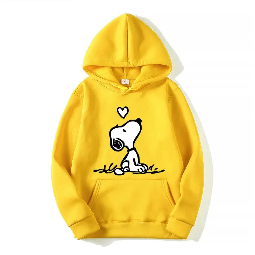 Cartoon Snoopy Hoodie – Women’s Casual Loose Fit Sweatshirt