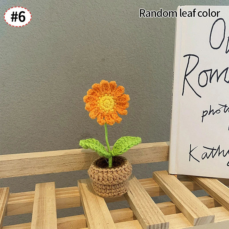 Hand-Knitted Flower Bouquet Crochet Flower - Home Decoration