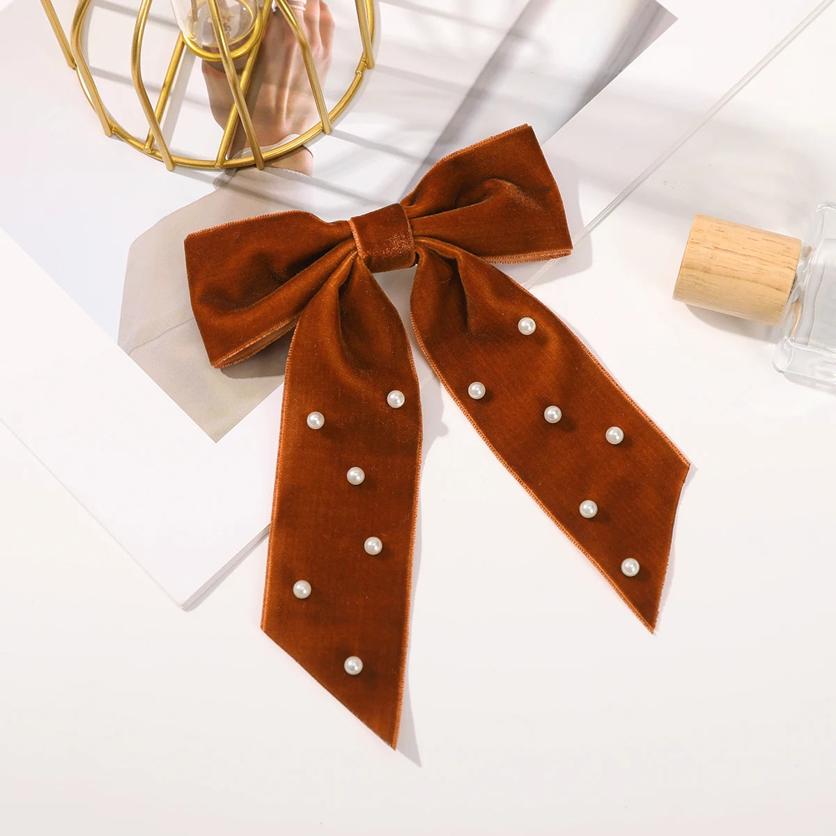 Velvet Bow Hair Clips – Elegant Barrettes for Women & Girls, Fashion Ribbon Hair Accessories
