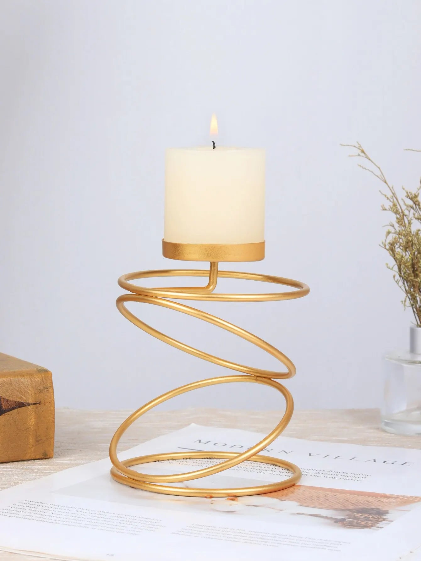 Luxury Golden Metal Candle Holders – Elegant Wedding and Home Decor Candlesticks