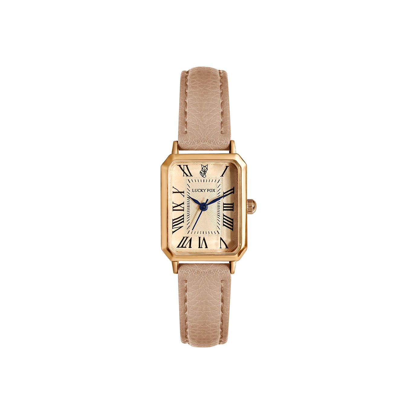 Retro Square Leather Strap Quartz Watch – Casual Roman Numeral Dial Wristwatch for Women