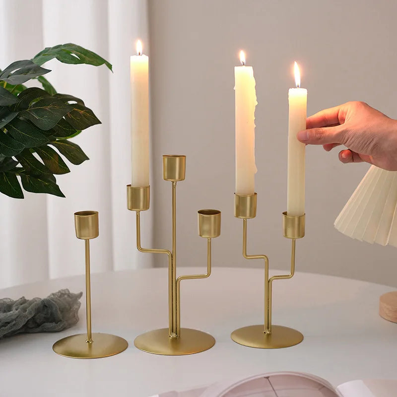 Simple Nordic Candlestick Ornament – Modern Candle Holder for Dining Room