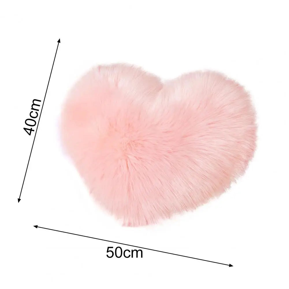 Heart-Shaped Decorative Pillow Cover – Soft, Reusable Cushion Cover with Invisible Zipper