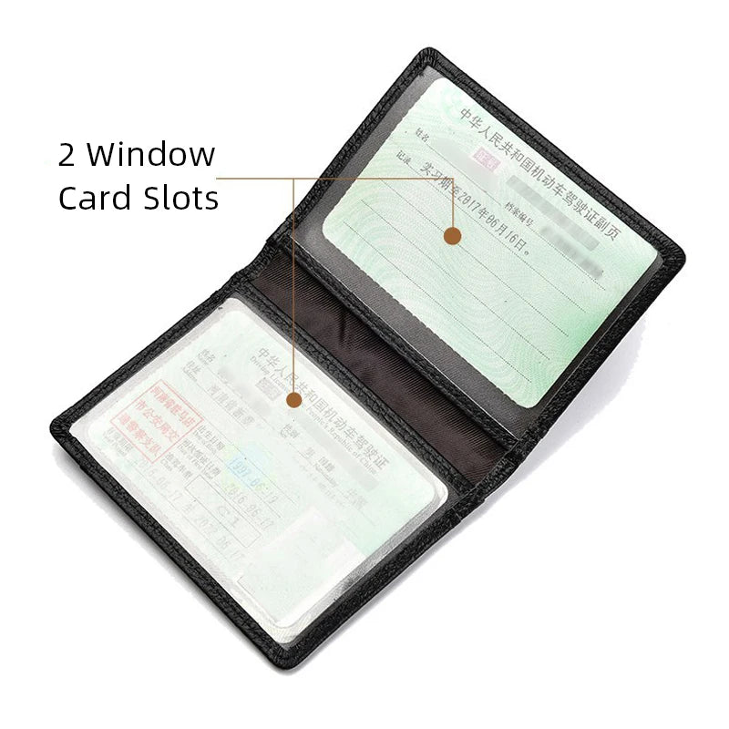 Super Slim Genuine Leather Credit Card Holder Wallet – Minimalist Small Card Organizer for Men