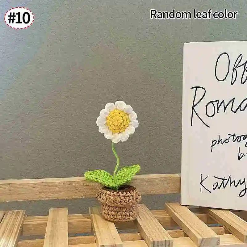 Hand-Knitted Flower Bouquet Crochet Flower - Home Decoration