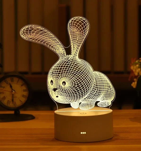 Romantic Love 3D Acrylic LED Lamp – Night Light for Home, Valentine’s Day Decor