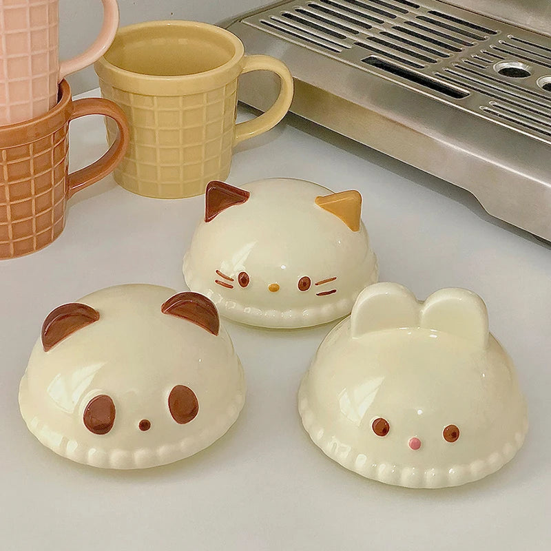 Kawaii Animal Ceramic Mug – Cute Cat, Bunny, Bear Coffee Cup for Tea, Milk, Juice – 350ml Breakfast Mug & Perfect Birthday Gift