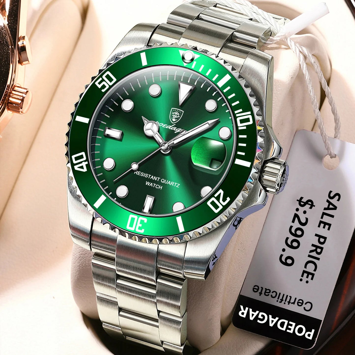 POEDAGAR Luxury Men Watch Casual Waterproof Luminous Date Men's Quartz Wristwatch High Quality Stainless Steel Man Watches Reloj