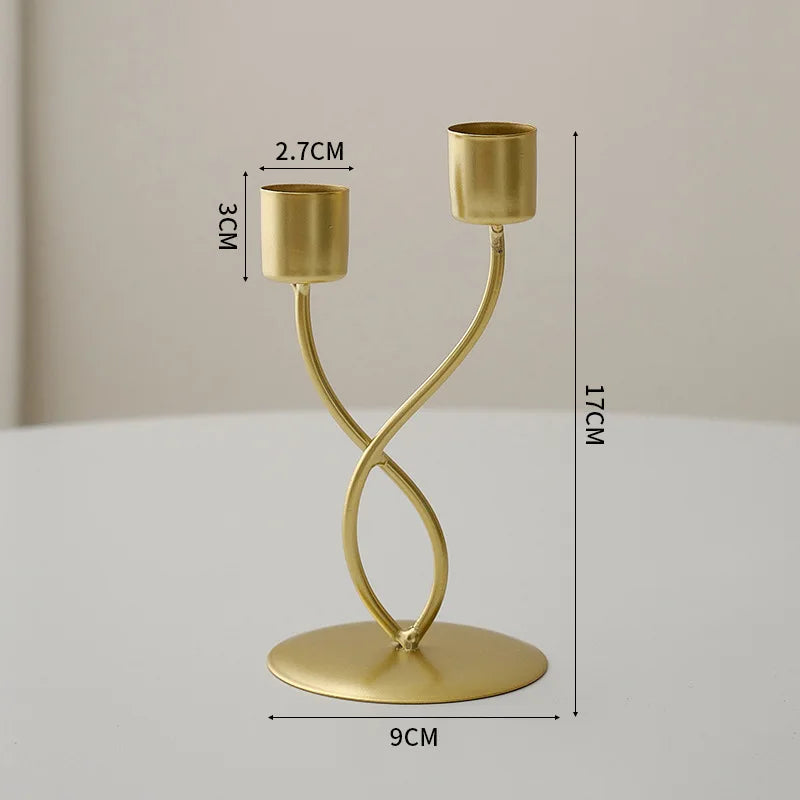 Simple Nordic Candlestick Ornament – Modern Candle Holder for Dining Room