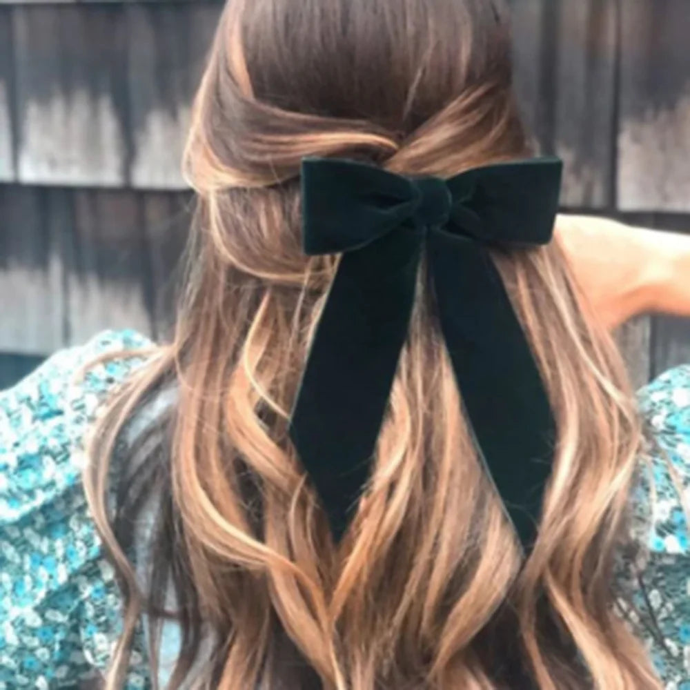 Velvet Bow Hair Clips – Elegant Barrettes for Women & Girls, Fashion Ribbon Hair Accessories