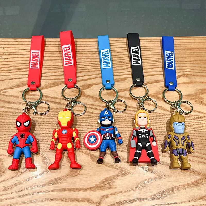 Marvel Avengers Keychain – Spider-Man, Captain America, Hulk Car Key Ring Pendant for Boys