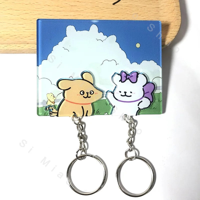 Wall-Mounted Key Holder with Couple Keychains – "Up" Movie-Inspired Jigsaw Key Ring Hanger, Perfect Christmas Gift