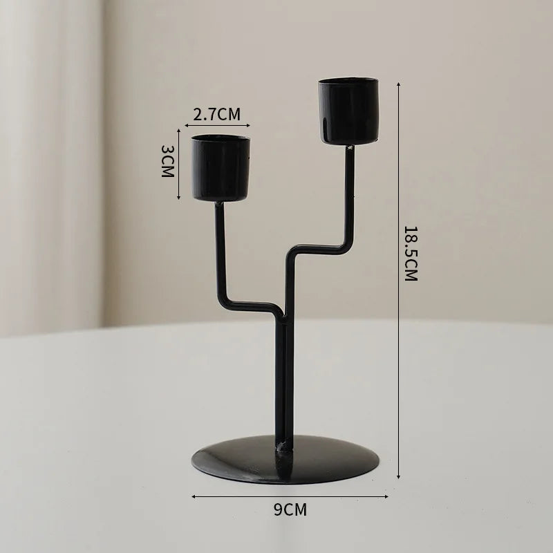 Simple Nordic Candlestick Ornament – Modern Candle Holder for Dining Room