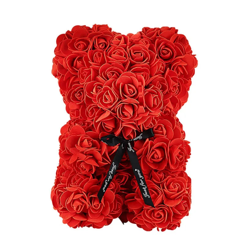 Artificial Foam Rose Bear – Romantic Gift for Valentine’s Day, Mother’s Day, Weddings, and Anniversaries